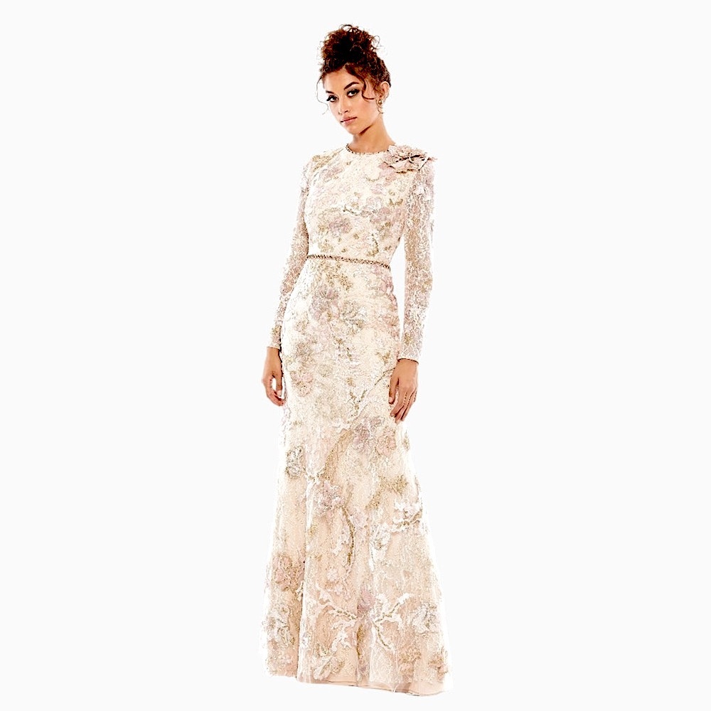Mac Duggal Blush Floral Embroidered Lace Trumpet Gown 11174 12

$798 MSRP